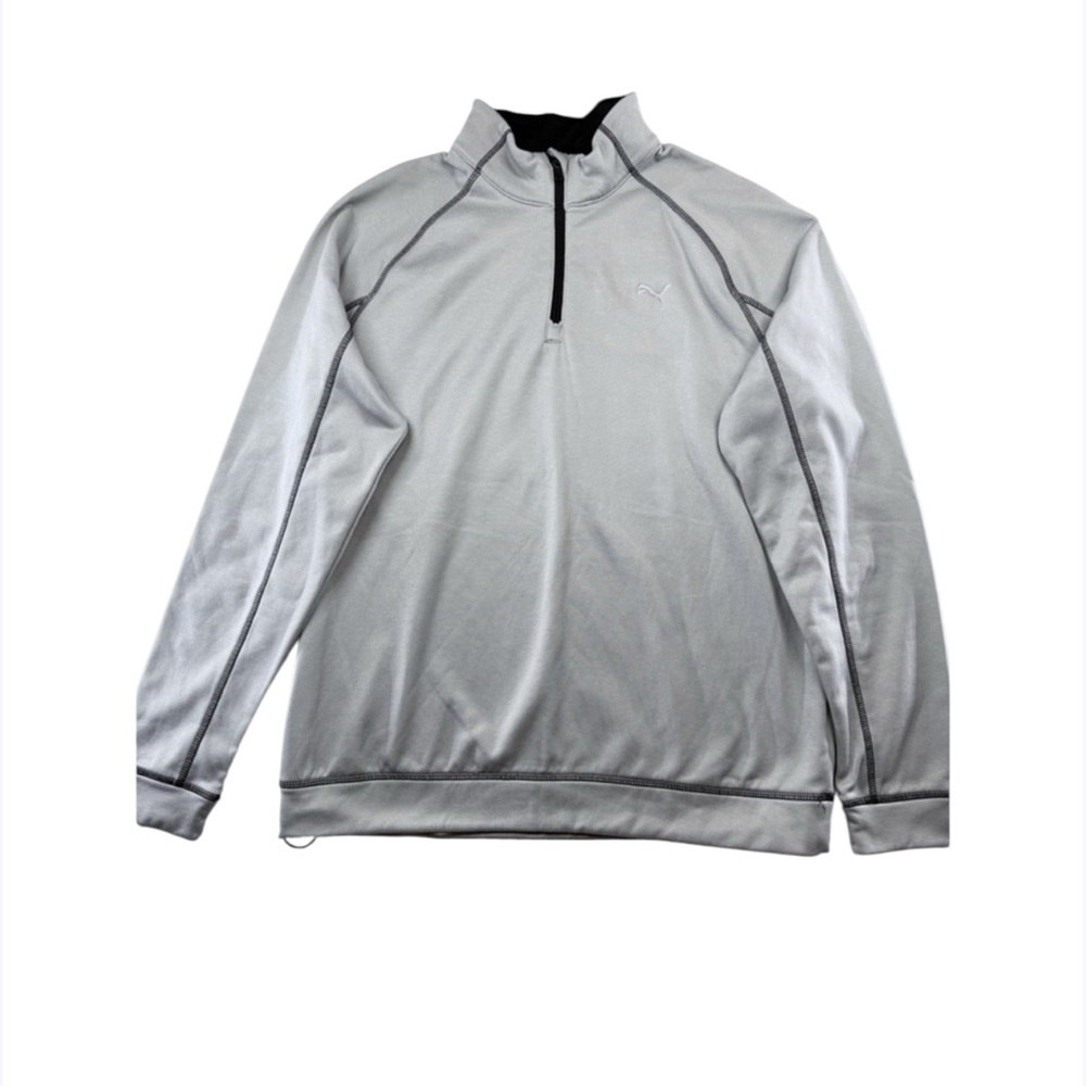 PUMA Men's 1/4 Zip Gray Golf Pullover Medium Long Sleeve Athletic Top